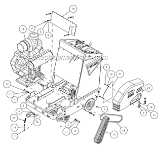 Part Location Diagram of 164163 MK Diamond Assembly, Trans Idler